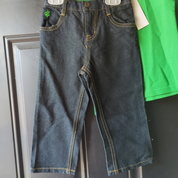 Rocawear 24 Months Fern Green Shirt & Jeans Blu 2 Piece Outfit Set New With Tags - Picture 11 of 16